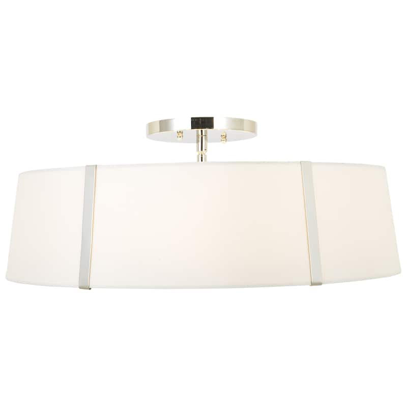 Fulton 6-light Polished Nickel Convertible Chandelier/ Semi-Flush Mount