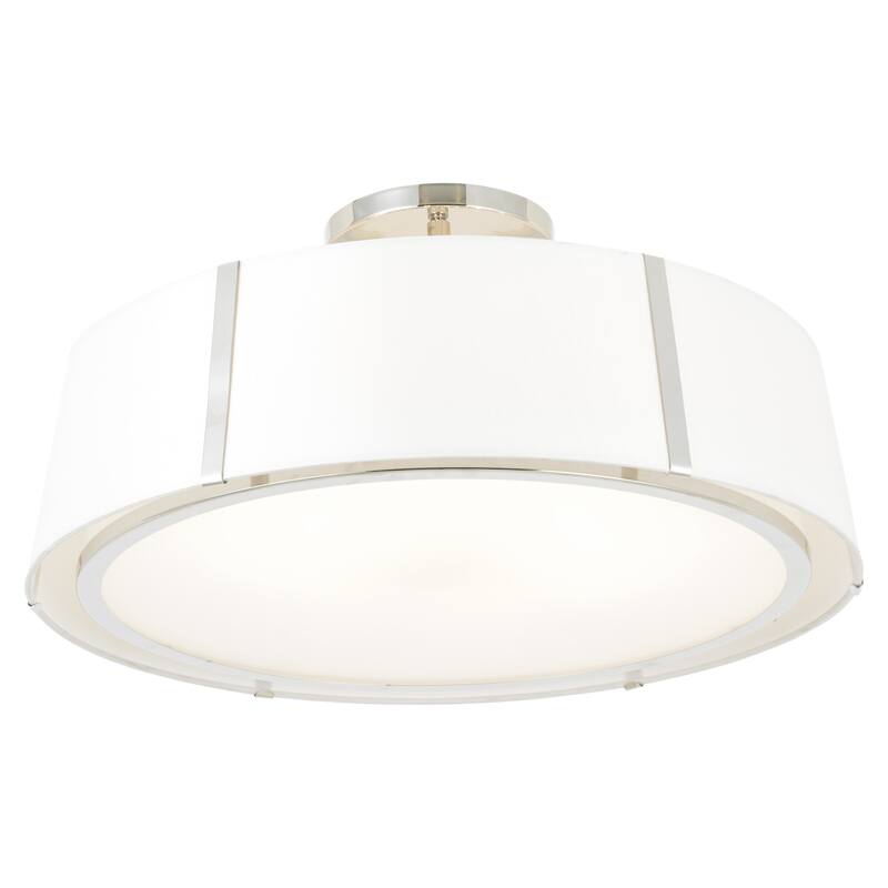 Fulton 6-light Polished Nickel Convertible Chandelier/ Semi-Flush Mount