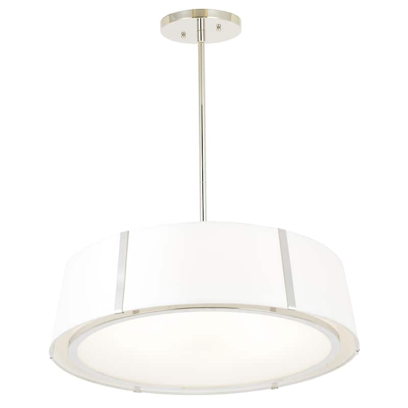 Fulton 6-light Polished Nickel Convertible Chandelier/ Semi-Flush Mount