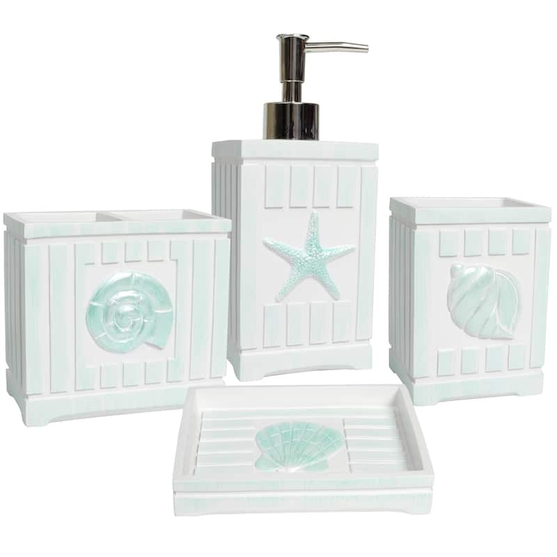 Beach Shells 4 Piece Bath Collection Set