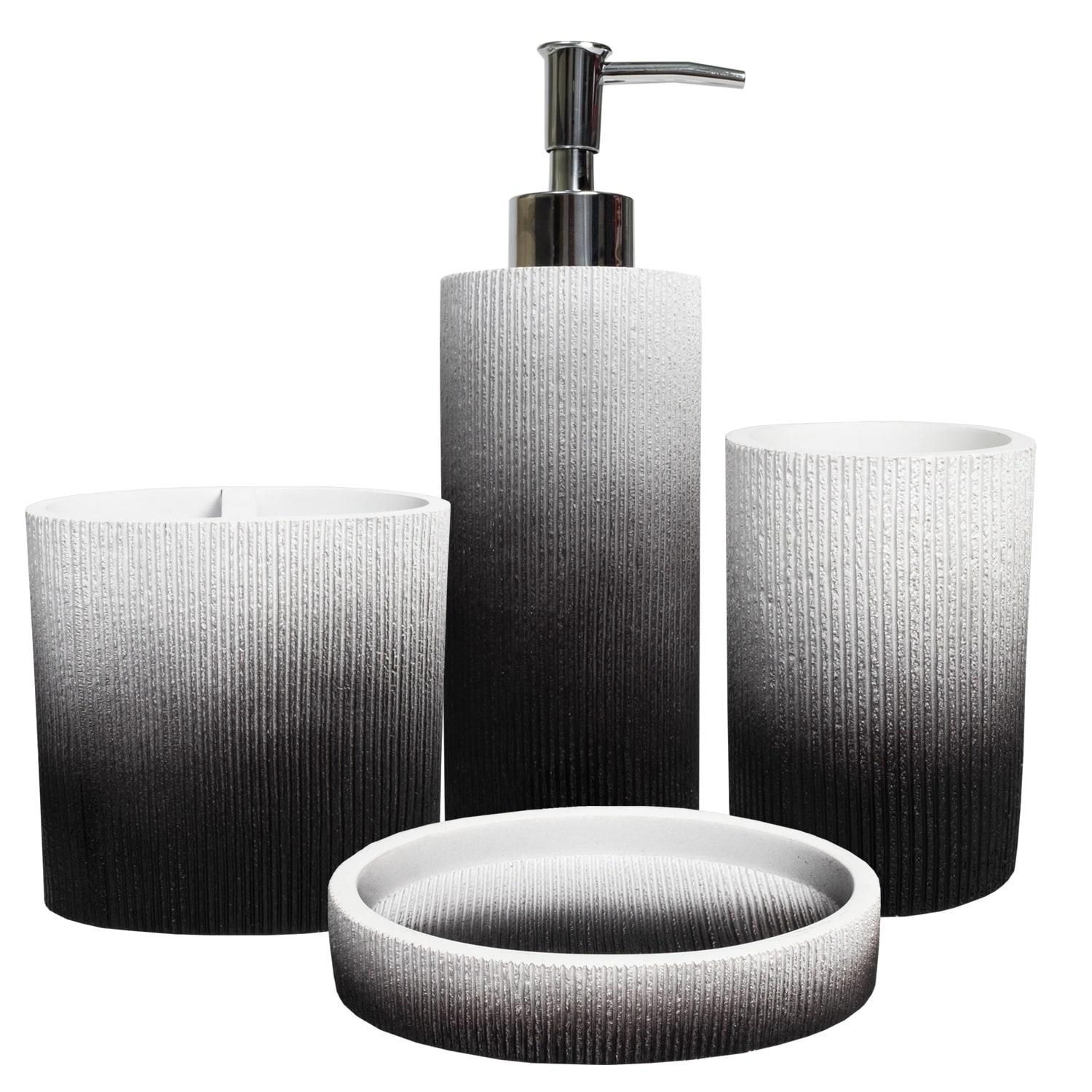 Mason Jar Bathroom Accessories Set - 5-Piece Bathroom Set Home