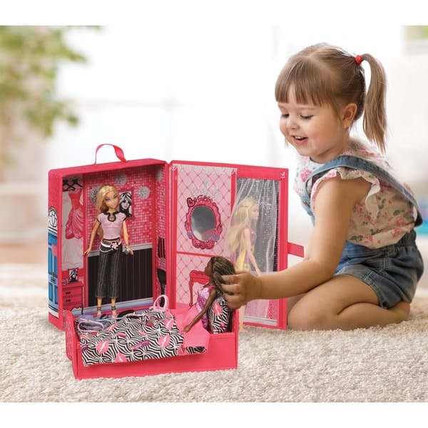 slide 2 of 9, Badger Basket Home & Go Playset and Storage Case for 12-inch Dolls