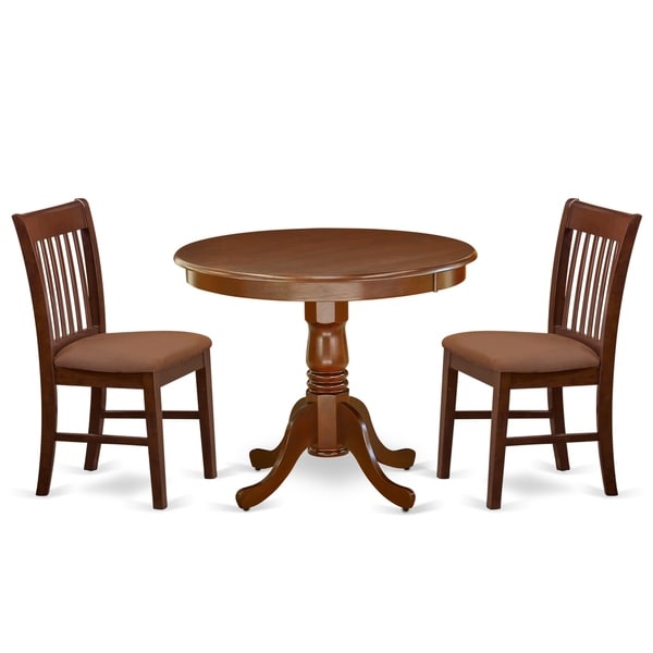 Shop Round 36 Inch Table and Microfiber Seat Chairs ...