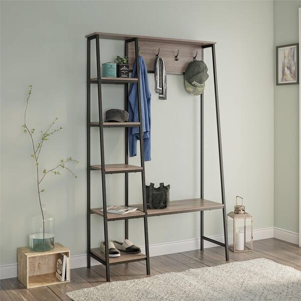Shop Carbon Loft Bayer Entryway Hall Tree With Bench Overstock