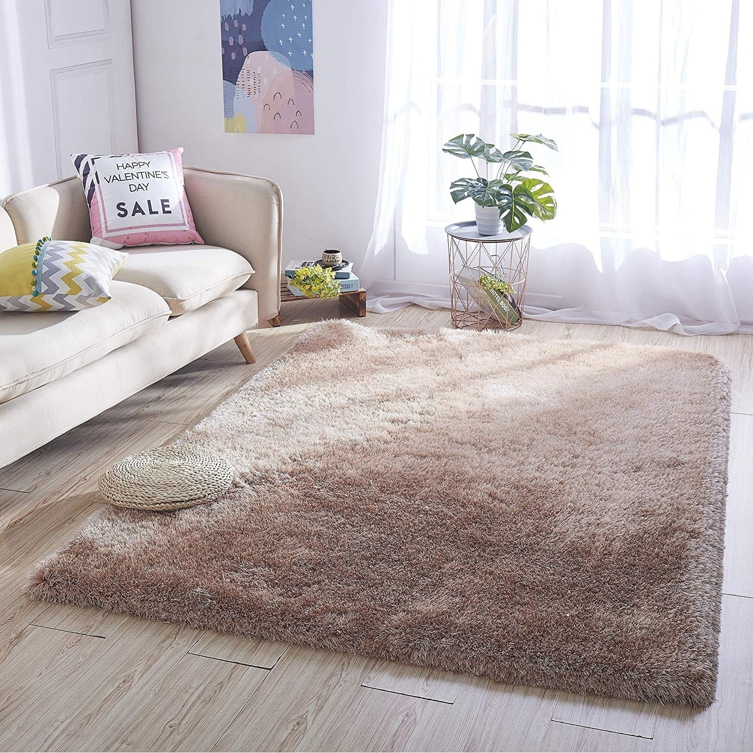 Small Large Non Shed Shaggy Rug Living Room Soft Dense Pile Modern Design New 