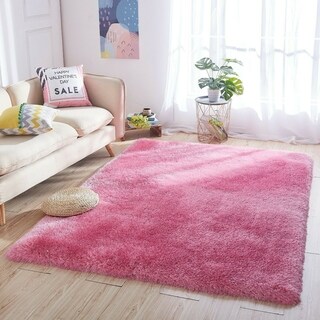 Overstockthick Dense Pile Super Soft Shag Area Rug 8 X 10 Pink Dailymail