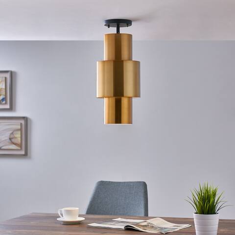 Carson Carrington Hansford Modern Vintage Copper Semi-Flush Mount Light