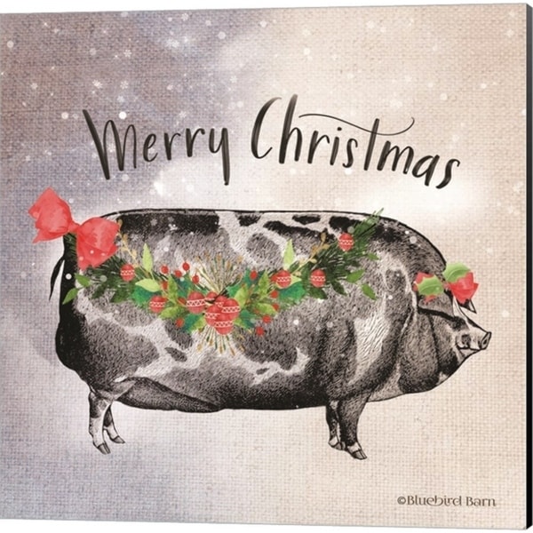 Bluebird Barn 'Vintage Christmas Be' Canvas Art (Set of 2) - Bed