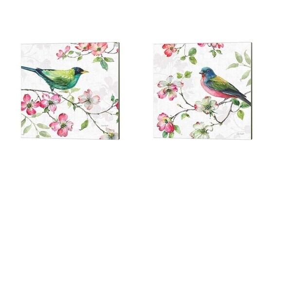 Lisa Audit 'Dogwood Garden B' Canvas Art (Set of 2)