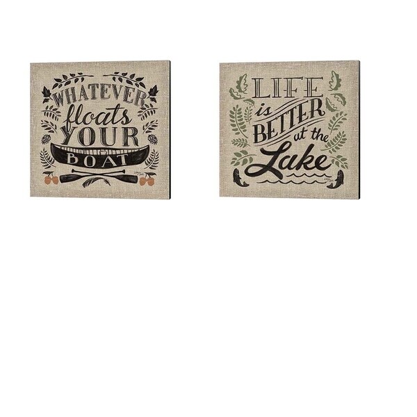 Wellington Studio 'Lake Life Color' Canvas Art (Set of 2)