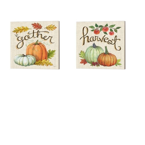 Mary Urban 'Autumn Harvest Linen' Canvas Art (Set of 2)