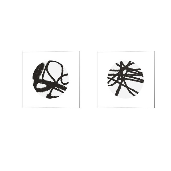 Linda Woods 'Fastball' Canvas Art (Set of 2)