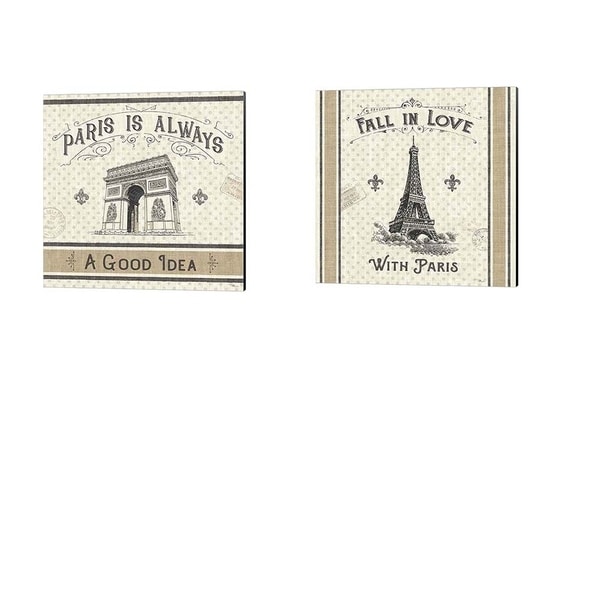Pela Studio 'Paris Farmhouse' Canvas Art (Set of 2)