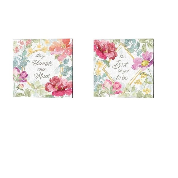 Beth Grove 'Springtime Bloom A' Canvas Art (Set of 2)