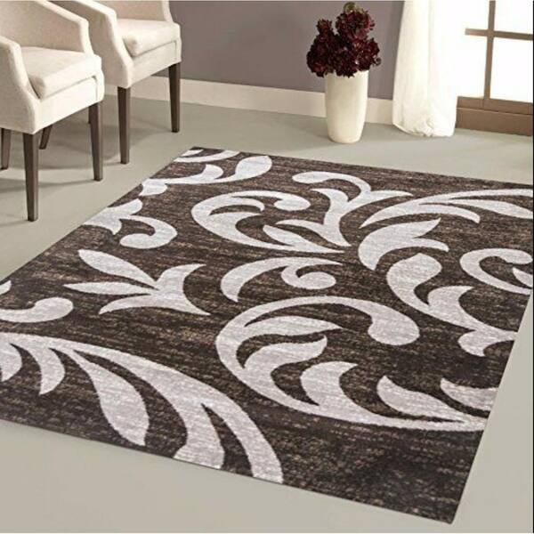 Brown Swirl Area Rug 2' x 3' Overstock 28713152