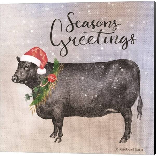 Shop Bluebird Barn Vintage Christmas Be Merry Sheep Pig Cow Canvas Art Set Of 3 On Sale Overstock 28713185