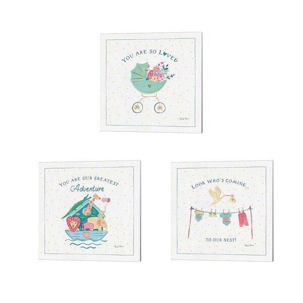 Farida Zaman 'Happy Baby' Canvas Art (Set of 3)