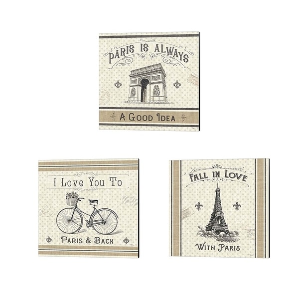 Pela Studio 'Paris Farmhouse' Canvas Art (Set of 3)