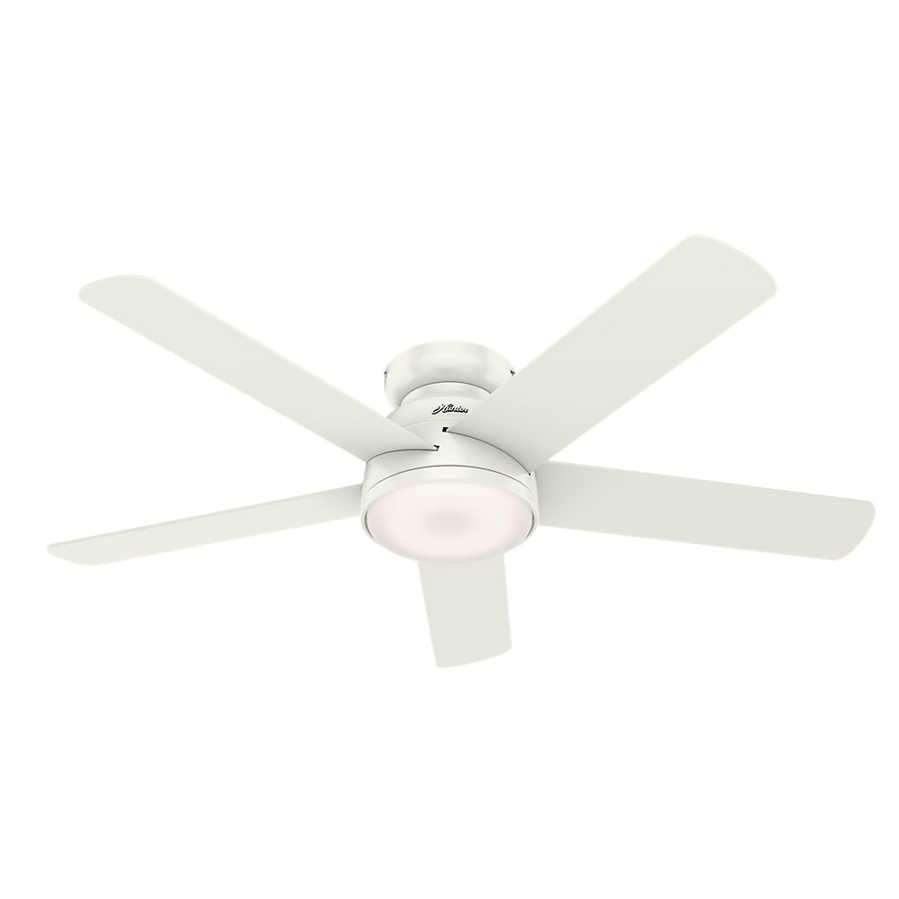 Hunter Wifi 54 Romulus Fresh White Indoor Ceiling Fan With Light Kit And Remote