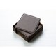 preview thumbnail 3 of 4, Caddy Bay Collection Square Vegan Leather Coaster - 5 Colors Brown
