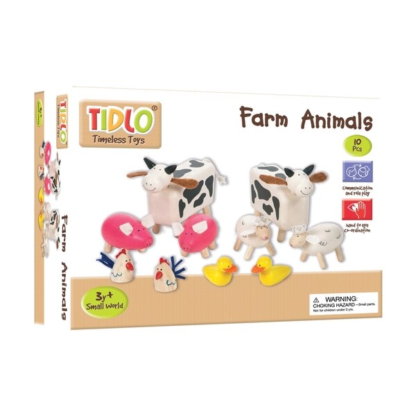 wooden farm animal toys