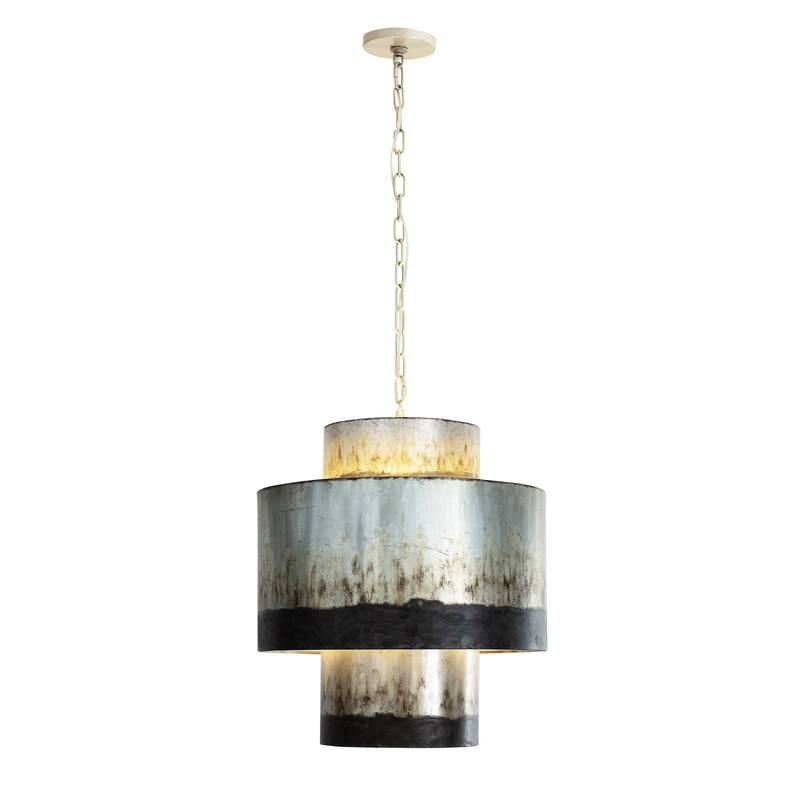 Cannery 3-light Ombre Galvanized Tall Pendant