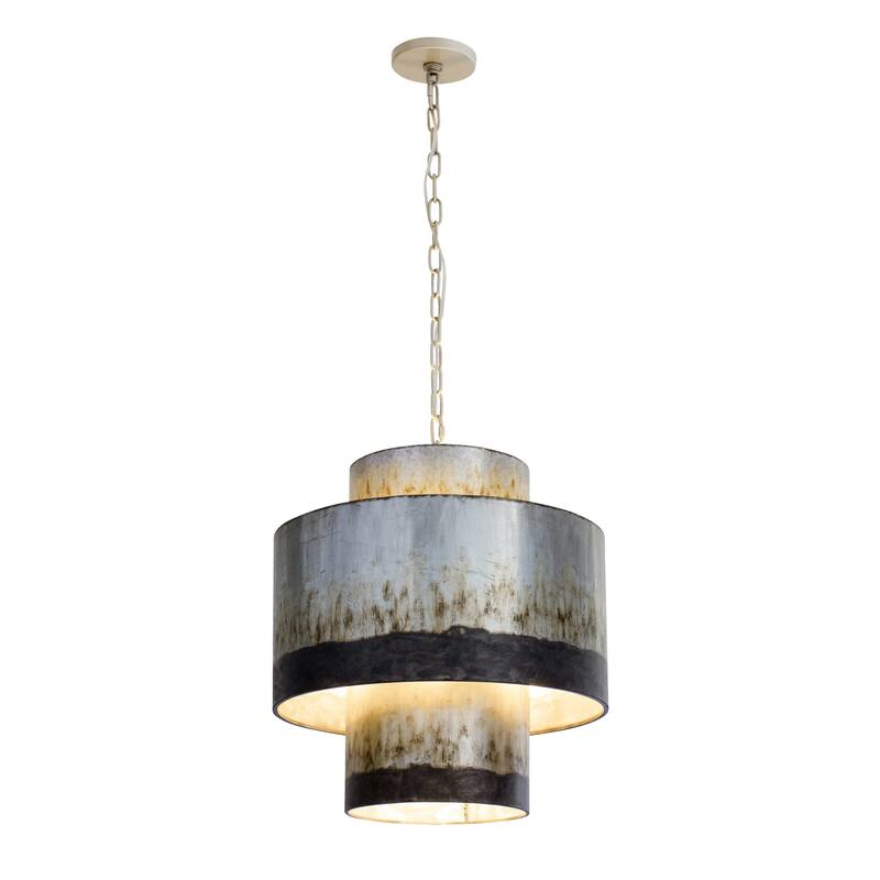 Cannery 3-light Ombre Galvanized Tall Pendant