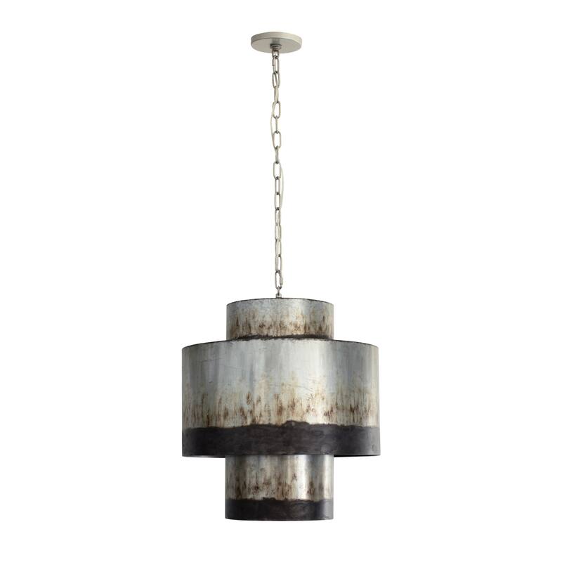 Cannery 3-light Ombre Galvanized Tall Pendant