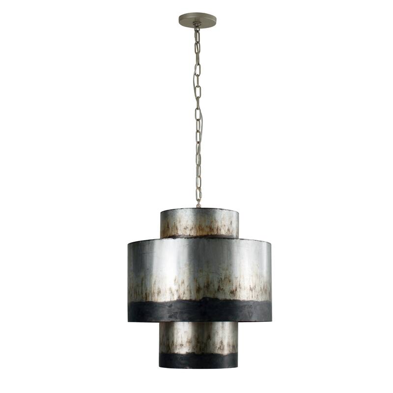 Cannery 3-light Ombre Galvanized Tall Pendant