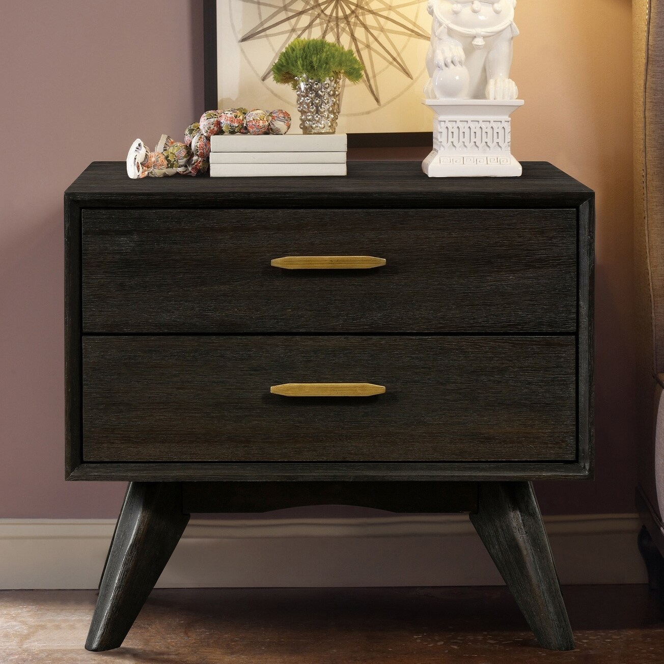 Shop Carson Carrington Junsternas Acacia Mid Century 2 Drawer