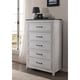 preview thumbnail 1 of 4, The Gray Barn Happy Horse White and Grey 5-drawer Chest