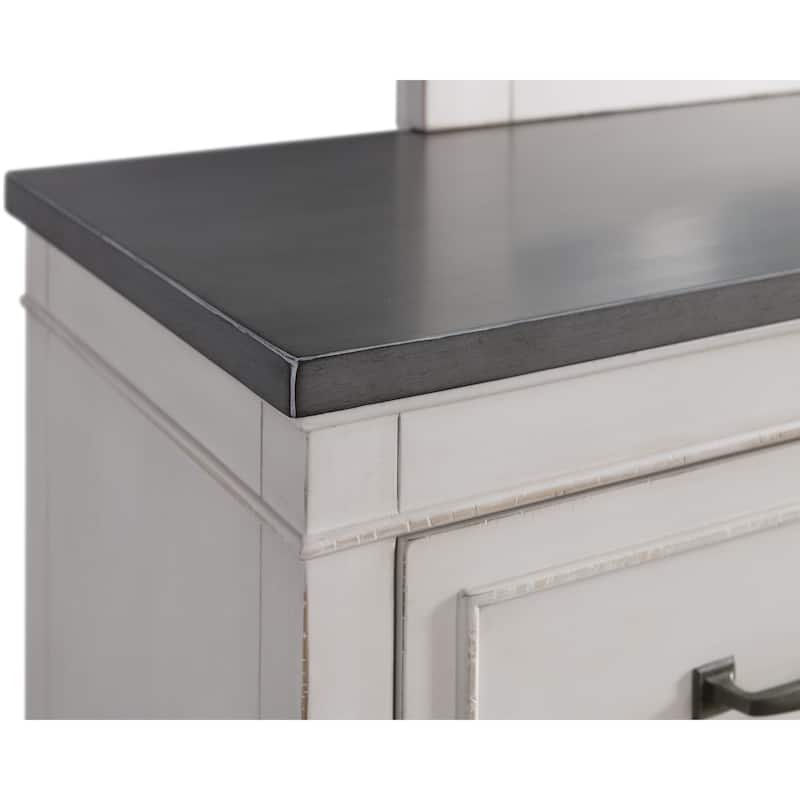 The Gray Barn Happy Horse White and Grey 5-drawer Chest