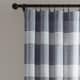 preview thumbnail 2 of 16, Porch & Den Luna Stripe Pattern Cotton Curtain Panel Pair with Knotted Tassels