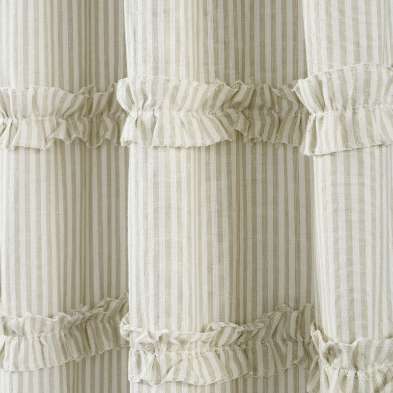 The Gray Barn Done Roamin Striped Yarn Dyed Cotton Shower Curtain