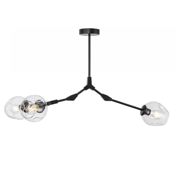 Modern Full-angle Adjustable Chandelier with Glass Shades. Opens flyout.
