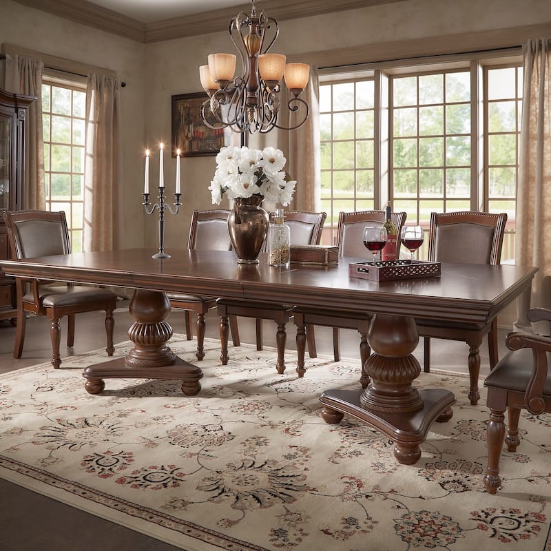 Constantinople Double Pedestal Dining Set with Extending Table by iNSPIRE Q Classic