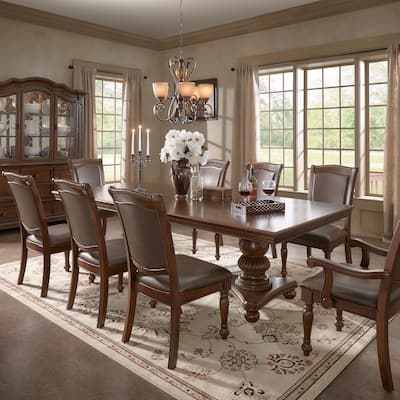 Constantinople Double Pedestal Dining Set with Extending Table by iNSPIRE Q Classic