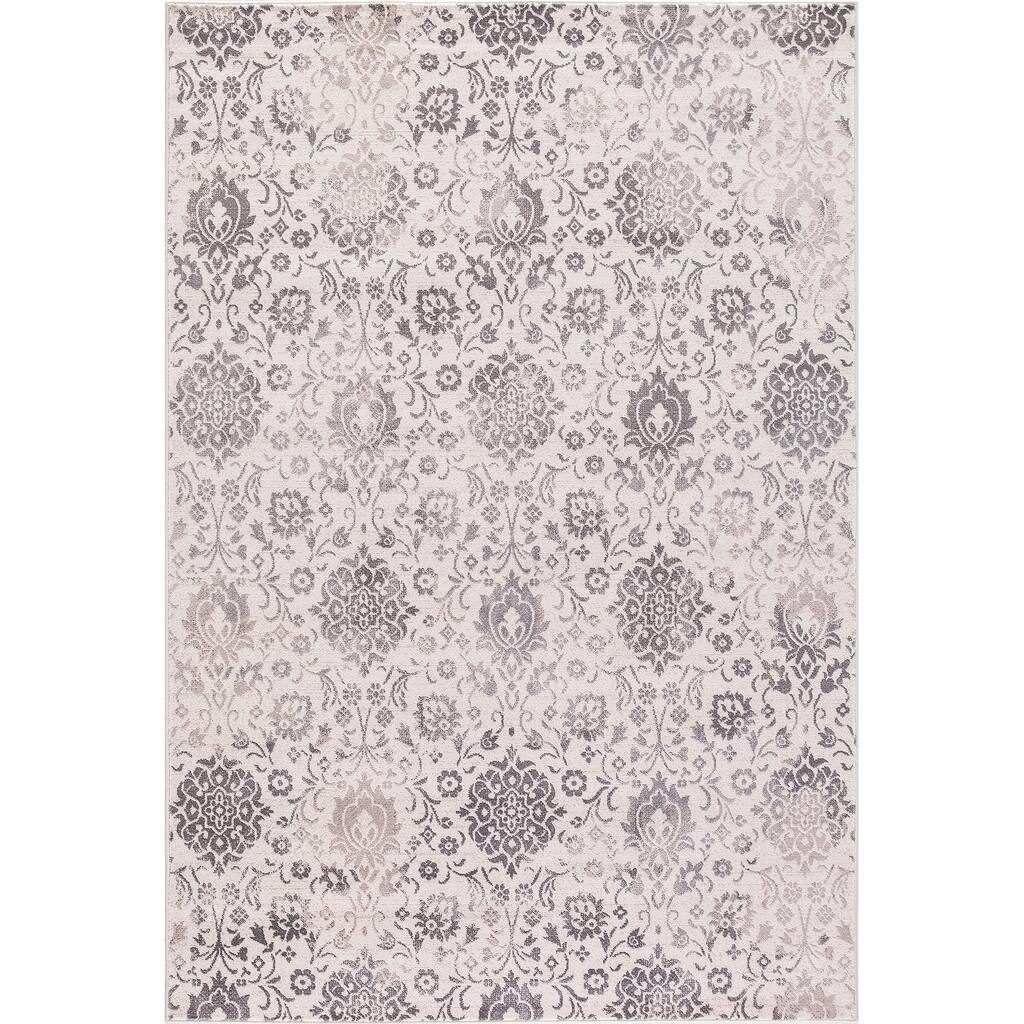 All Over Soft Damask Turkish Transitional Oriental Area Rug