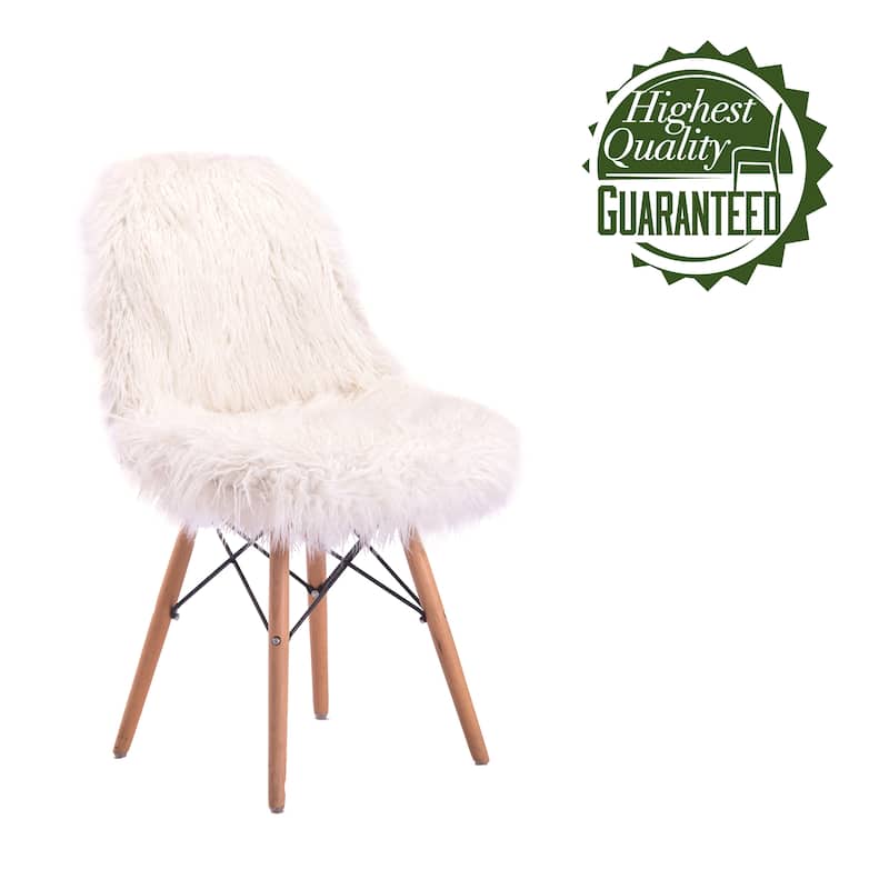 Carson Carrington Safvaston Mongolian Synthetic Fur Fuzzy Chair (Set of 2)
