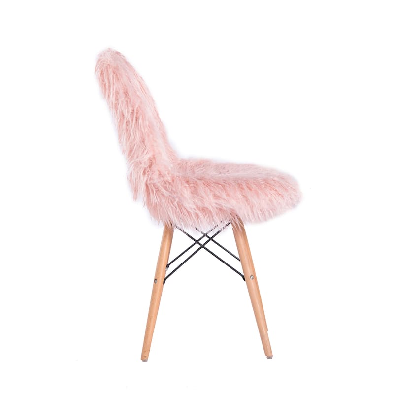 Carson Carrington Safvaston Mongolian Synthetic Fur Fuzzy Chair (Set of 2)