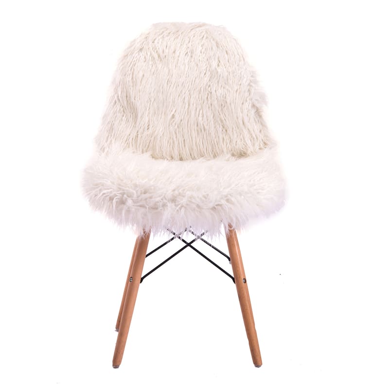 Carson Carrington Safvaston Mongolian Synthetic Fur Fuzzy Chair (Set of 2)