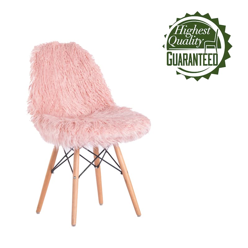 Carson Carrington Safvaston Mongolian Synthetic Fur Fuzzy Chair (Set of 2)