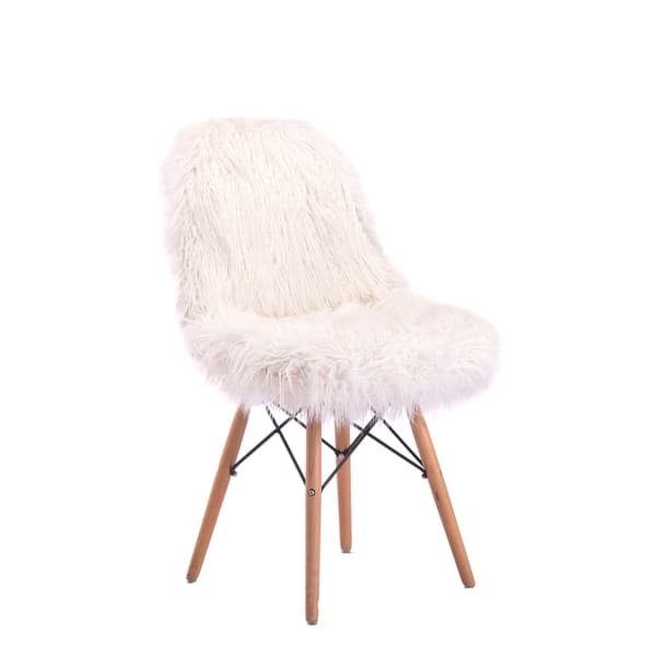 white fuzzy chair walmart