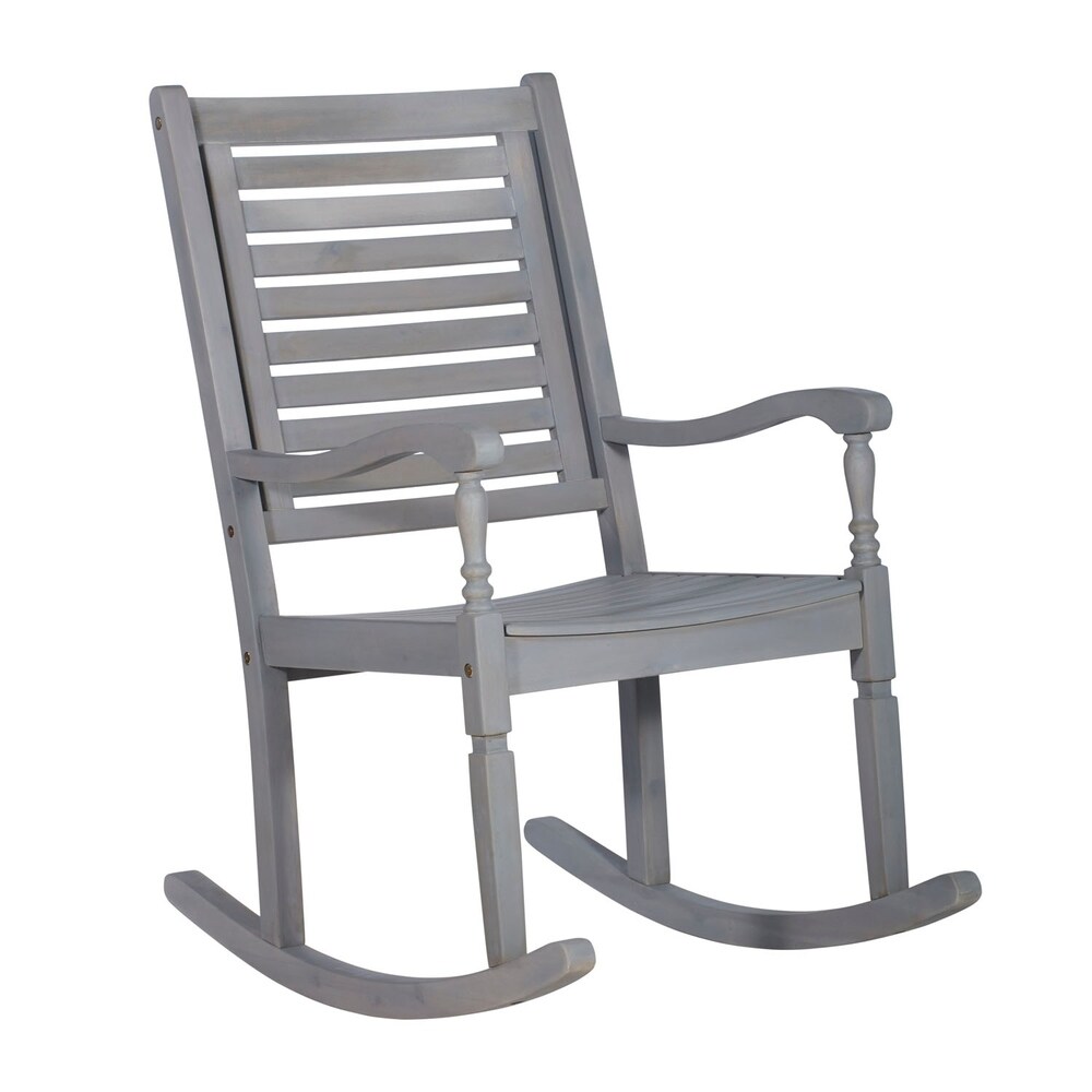 Home Accent Furnishings Patio Solid Acacia Wood Rocking Chair Gray Wash