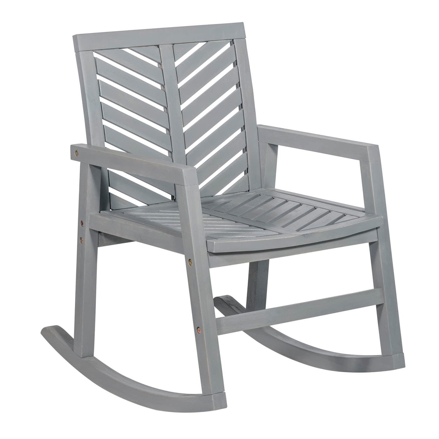 Home Accent Furnishings Patio Solid Acacia Wood Rocking Chair Gray Wash