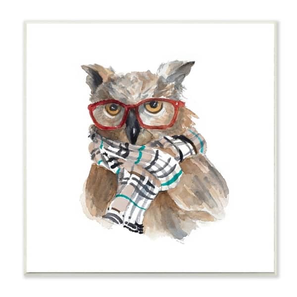 Shop Stupell Industries Funny Glasses Fashion Owl Animal