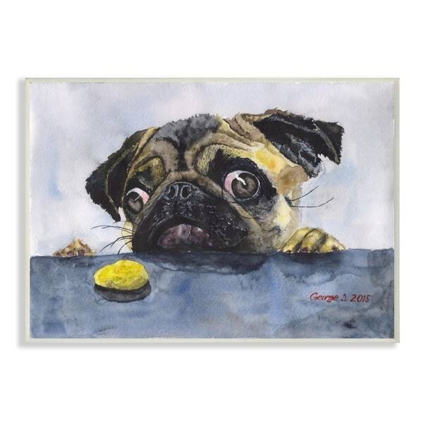 Shop Stupell Industries Pug Funny Dog Pet Animal Watercolor