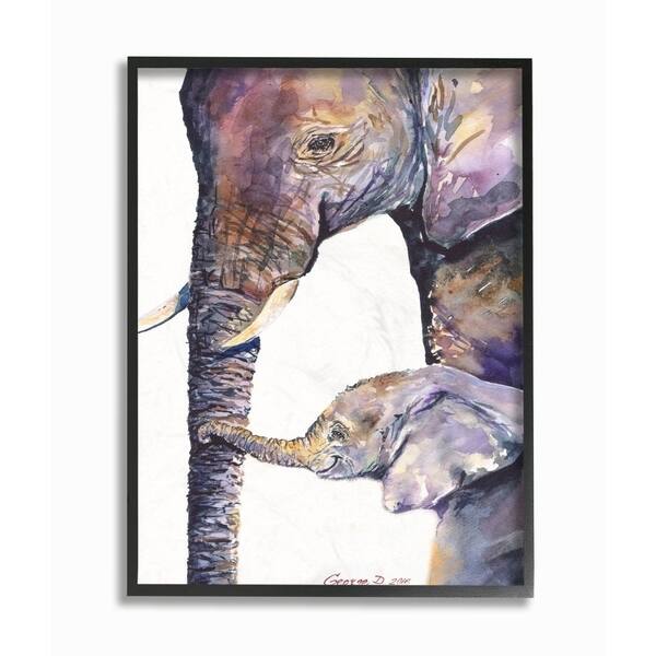 Shop Stupell Industries Colorful Cute Baby Elephant Family Animal