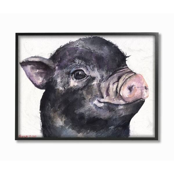 Shop Stupell Industries Cute Pig Baby Animal Watercolor Painting