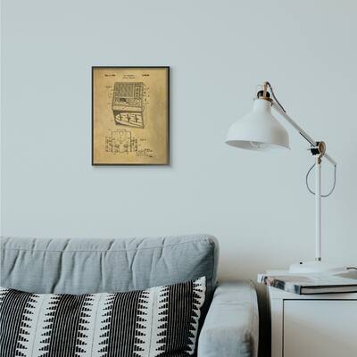 Stupell Patent Vintage Jukebox Brown Texture Design,11x14, Design By Artist Daniel Sproul